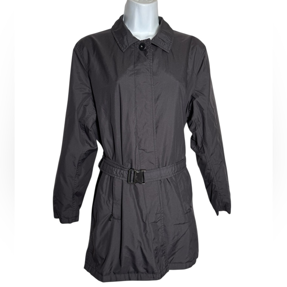 L.L. Bean Jacket Size Small Women’s‎ Black Belted Classic Nylon Trench Coat 🖤🖤
